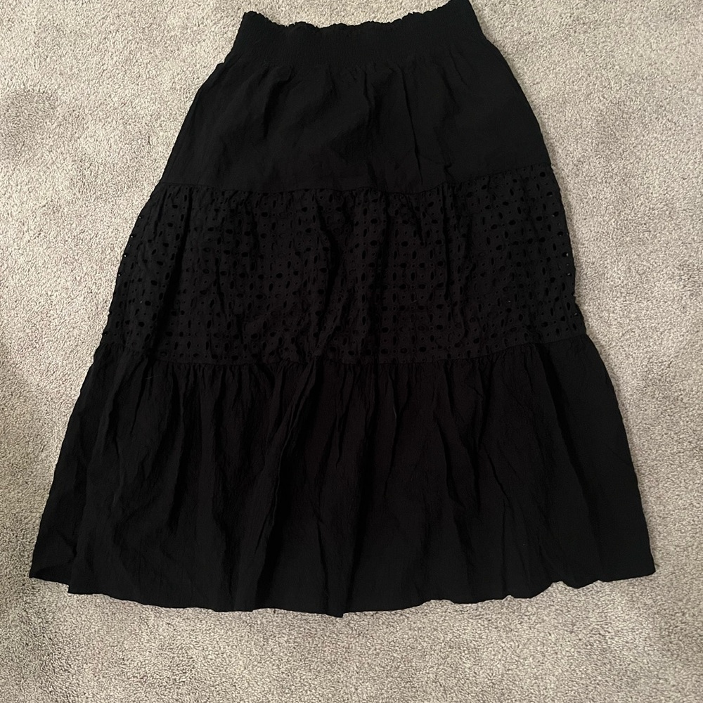 Nine West Black A-Line Skirt